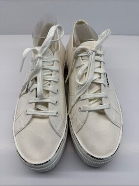 Superga Cream Platform Canvas Sneakers